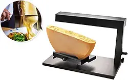 YUEWO Máquina Elétrica Comercial De Derreter Queijo Raclette, Dispensador Nachos 750 W, Fazer Meia Roda, Ângulo Ajustável, Aquecimento Rápido