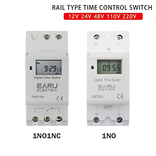 Relais temporisé programmable 12V THC 15A pour tableau électrique DIN - 3