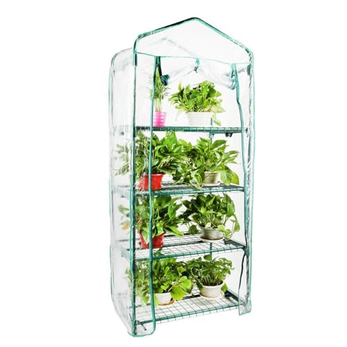 Estufa Para Plantas Vertical 4 Andares Aço Indoor Portátil Grow Verde Morango Jardim Com Ziper Snel Home