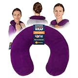 Microwavable Thermal Neck Heating Pad: Heat Therapy Pillow for Sore Neck & Shoulder Muscle Pain Relief - Personal, Reusable, Non Electric Deep Muscle Hot Pack Pads or Cold Compress Wraps - Purple