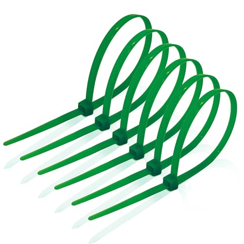 Kabelbinder 100 Stück Grün 100 mm x 2 5 mm Nylon hohe Zugfestigkeit kleine Kabelbinder Set selbstsichernd robust wetterfest PACKIVO