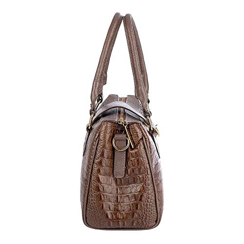 Bolsa de mão em couro Bethy - Chocolate
