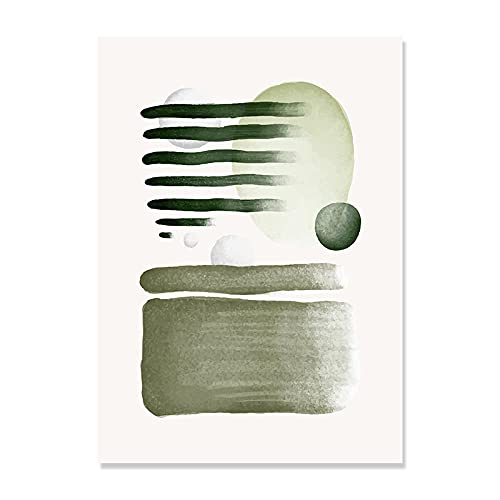Affiches abstrait vert géométrique tableau moderne boho salon 30x45 - 2