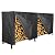 CAMPMAX Outdoor Firewood Racks Cover 8 ft, Heavy Duty Waterproof Log Rack Cover with Velcro for Wood Rack, Black
