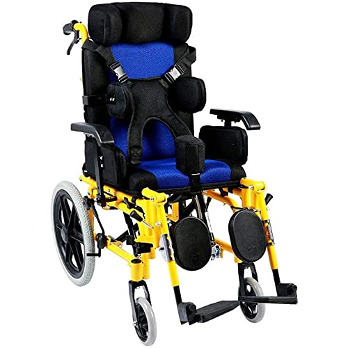 車椅子、軽量折りたたみ、手動自走式車椅子、多機能障害者完全横たわっている大人、子供、100kg耐荷重、大人用車椅子/大人用車いす