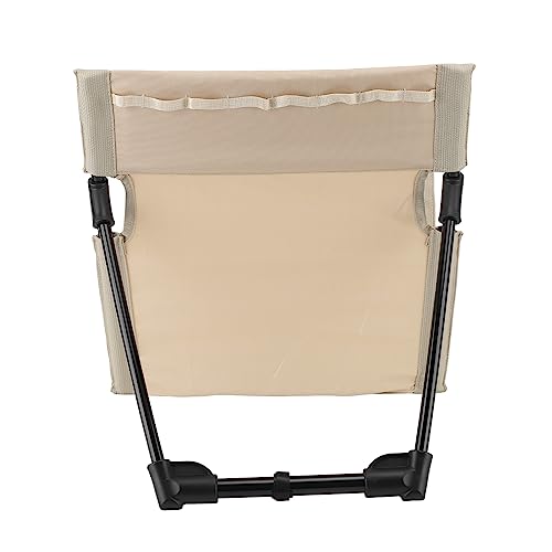 fannay Beach Lounger Chair, Folding Beach Lounge Chair Oversized Zippered Pocket Shoulder Strap 600D Oxford Cloth with Back Support for Outdoor Camping (Khaki)