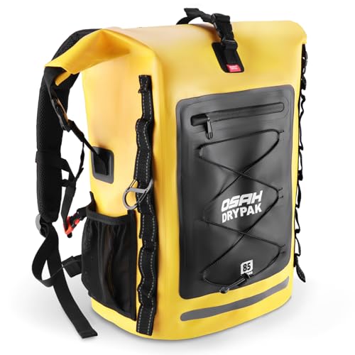 Image of OSAH DRYPAK Waterproof Backpack Dry Bag 35L /55L /85L - Heavy Duty Roll-Top Hiking Backpack for Travel, Kayaking, Boating, Camping, Rafting and Fishing