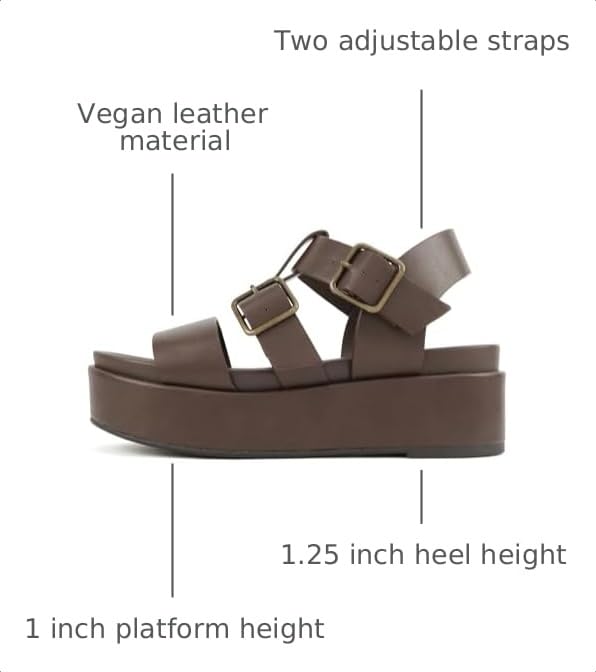 Image of Soda inchSTELLAR inch ~ Women Flatform Multi Strap Double Buckle Open Toe Ankle Strap Platform Wedge Sandals