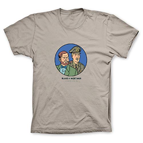 T-shirt Blake et Mortimer Duo Sable S en pur coton haut de gamme