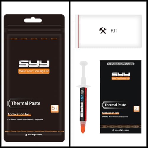 Thermal Paste CPU 2g SYY with Toolkit Compound Paste Heatsink for IC/Processor/CPU/All Coolers, Carbon Based High Performance, Thermal Interface Material - 4