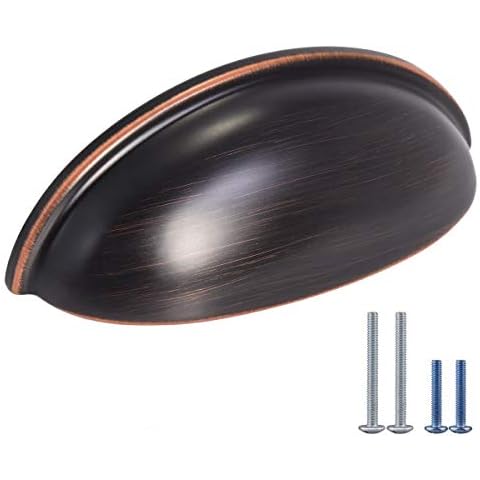 HOMOTEK Drawer Bin Cup Pulls for Cabinets Cover