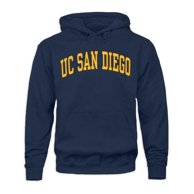 Barnesmith University of California - San Diego UCSD King Tritons Hooded Sweatshirt Veritas Navy X-Large