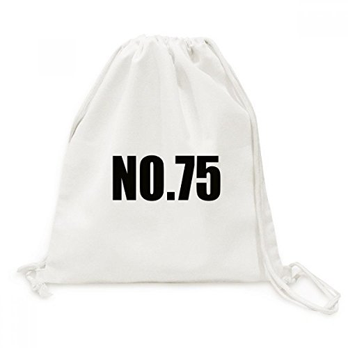 Sac de voyage en toile avec cordon Numéro Chanceux No.75 par DIYthinker