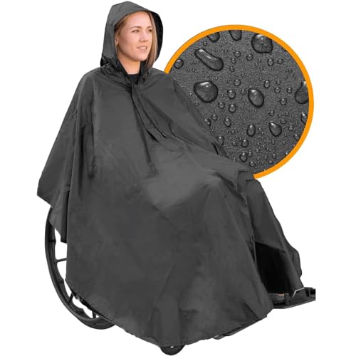 OrtoPrime Chubasquero Silla de Ruedas Impermeable - Saco impermeable silla de ruedas - Poncho lluvia Silla Ruedas - Saco silla de ruedas - Capa para Silla de Ruedas - Accesorios Silla de Ruedas