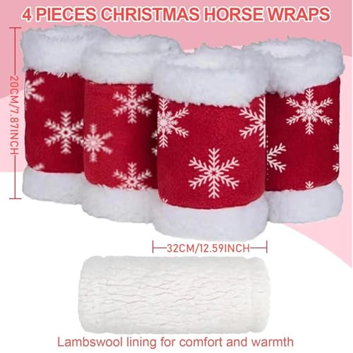 Envoltórios para pernas de cavalo, envoltórios para pernas de cavalo de inverno,4X envoltórios de pé