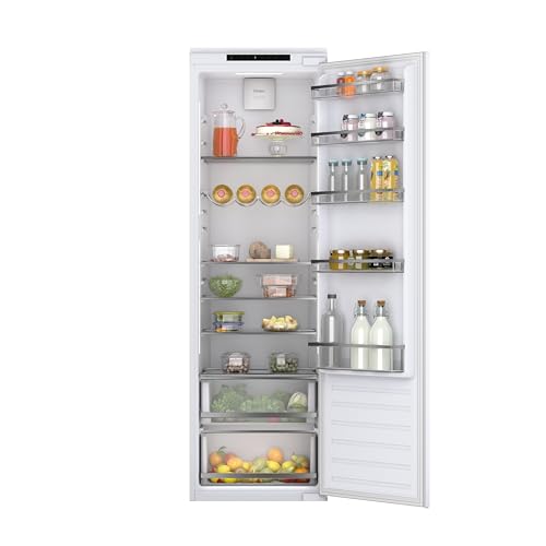 Haier HAMS518EW, Frigorífico Monopuerta Integrable, 2 Cajones, 5 Baldas, 4 Balconeras, Ancho 54cm, Alto 177cm, Capacidad Total 319L, Iluminación LED, Panel de Integración No Incluido