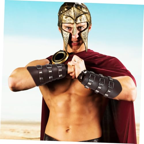 Protector de brazo medieval de disfraces y accesorios de cosplay ajustables GALPADA pack de 2 5