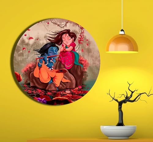 Image of Gfylo I Muralidhara Art Plate - Decorative Ceramic Wall Hanging and Table Top for Couple, Family, Friend (8 Inch)