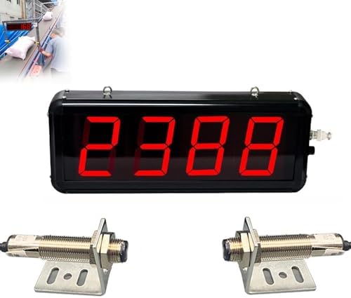 Digital Laser Counter with Dual LED, Infrared Technology, 20m Range, Counts Up to 9999, Ideal for Production Lines, Conveyor Belts, and Industrial Use