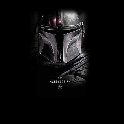 STAR WARS Men's The Mandalorian Bounty Hunter Shadow Pull Over Hoodie - Black - Large