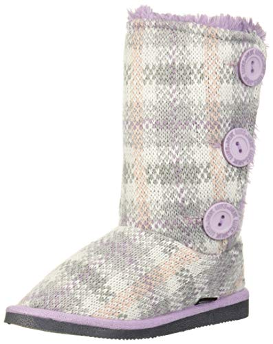 MUK LUKS Girls Malena Boots Fashion, Lavender, 1 M US Big Kid