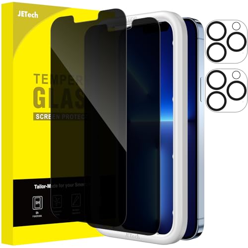 JETech Privacy Screen Protector for iPhone 13 Pro Max, 2+2 Pack