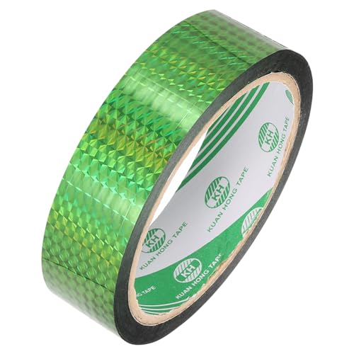 MECCANIXITY Green Check Pattern Metalized Tape 1.2 Inch x 55 Yards Decor Tape for Detailing Accent Wall, Graphic Arts