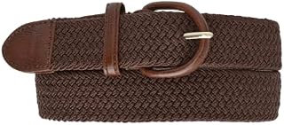 MARSHAL Brown Braided Elastic Stretch Belt