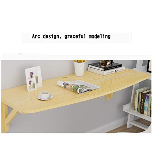 Table de cuisine murale rabattable bois CHEWYNP gain de place - 5