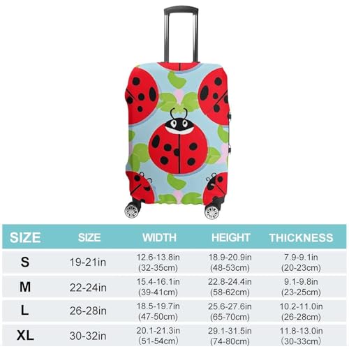 Carry on Luggage Cover Red Ladybug Pattern Suitcase Covers for Luggages Tsa Approved Travel Luggage Sleeve Protector Elastic Suitcase Protector Anti-Scratch Washable Fits 19-30 Inch Case -L2