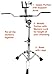 EDM Bongo Stand+GIG Bag, Chrome PRO Double BRACED Pivot Adjustable Latin Percussion