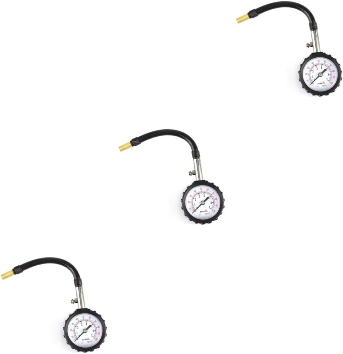 SOLUSTRE 3pcs Accurate Car Tyre Pressure Gauge Auto Vehicle Car Tire Gauge Kit Tyre for Trucks Motorcycles Bikes