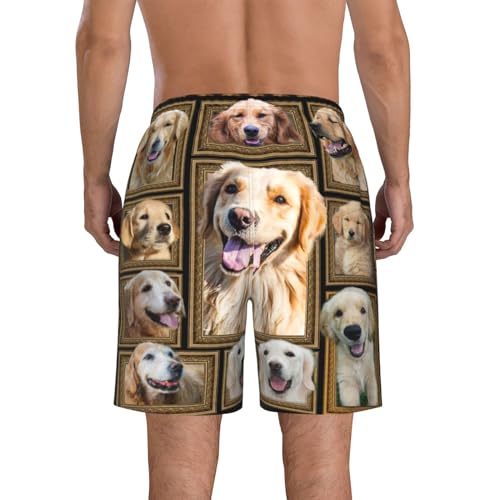 Boxer Dog Mens Swim Trunks Quick Dry Casual Lightweight Drawstring Board Shorts with Pockets Cool Mesh Lining3