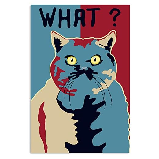 Flicka älskar katter och böcker affisch, katten borstar tänder och tvättar ansiktet väggkonst, en gång i taget en tjej som älskar katter väggkonst, färgglada katter och citat bild, ingen ram – 40 x 60 cm affisch