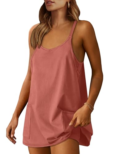 Image of ANRABESS Women Athletic Dress Summer Tennis Workout Active Sports Mini Romper Dress Built in Shorts Travel Vacation Clothes