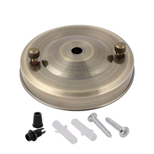 Icole Rosace de plafond vintage en métal, bronze