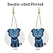 YYHWHJDE Smurf Kitten Prints Christmas Tree Ceramic Hanging Round Pendant -2.9 in Exquisite white porcelain Easy suspension