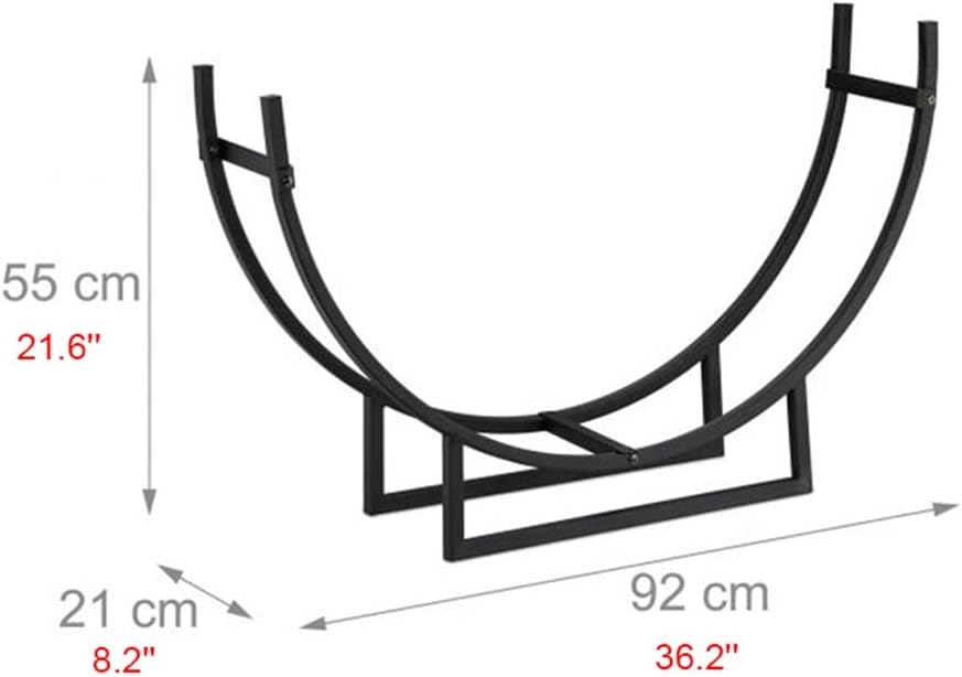 Outdoor Firewood Rack for Various Sizes of Firewood Metal Firewood Holder for Outdoor Fireplace Storage,