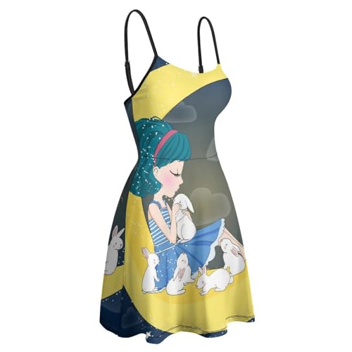 Robe de plage légère et fluide à bretelles spaghetti d'été