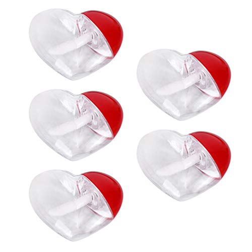 Beaupretty 5 pcs Heart Shaped Empty Lip Gloss Tube Refillable Lip Gloss Bottles Portable Liquid Stick Containers Detachable Mini Storage Tubes for Oil Travel Home Makeup Touch Ups