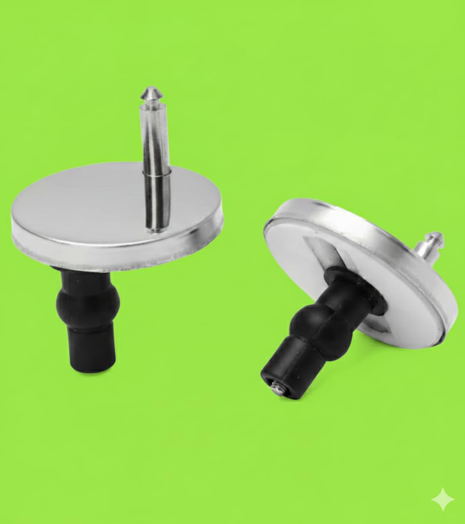 Suparna Products Stainless Steel 65mm Toilet Seat Cover Hinges, Quick Release Toilet Seat Hinges, Top Fixing Toilet Seat Cover Reparing Screw Set Round Type with Rubber Bush and Screw (Set fo 2)-image-36