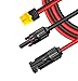 iHaospace Solar Panel Connector to XT60 Extension Cable Charging 12AWG 0.6m/1.5m/3.5m/5m for Ecoflow DELTA River Anker Solix Solar Panel to Protable Power Station (1.5M)