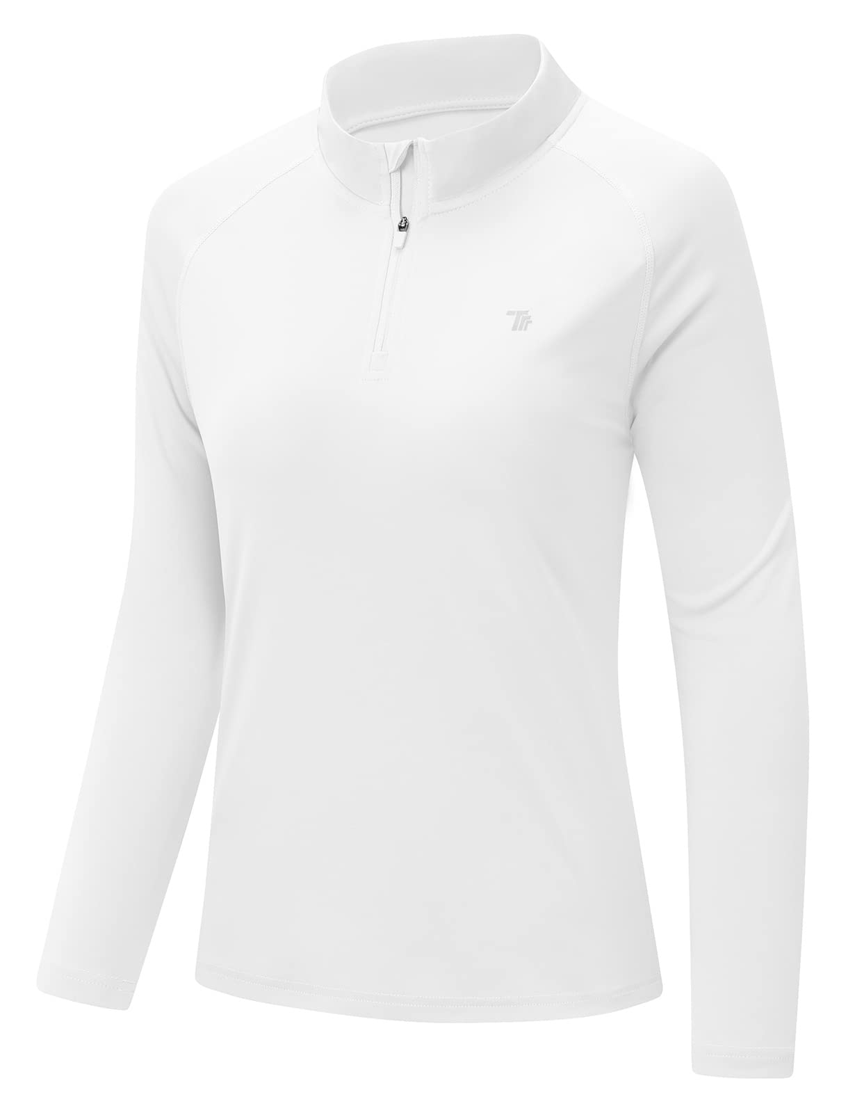donhobo Damen Sportshirt Langarm Laufshirt UV Schutz Atmungsaktive Schnell Trockened Leicht Yoga Gym Top Trainingsshirt Workout Oberteil mit 1/4 Reißverschluss