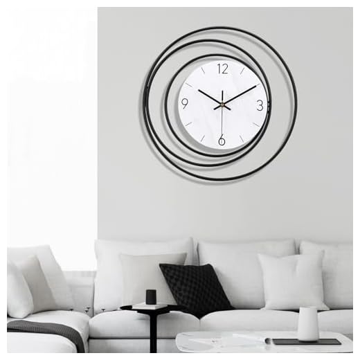 16inch Decorative Wall Clock,Silent Non-Ticking Quality Quartz Movement Battery Operated,Large Wall Clocks for Living Room,Kitchen,Home,Bathroom,Bedroom Wall Decor,White Clock Face