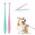 2 Pack Small Dog & Cat Toothbrush,360 Degree Soft Silicone Pet Toothbrush Cat Dental Care Dog Oral Hygiene Deep Clean Pet Teeth Cleaning Kit