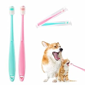 Sliverdew 2 Stück Hundezahnbürste für Hunde & Katzen