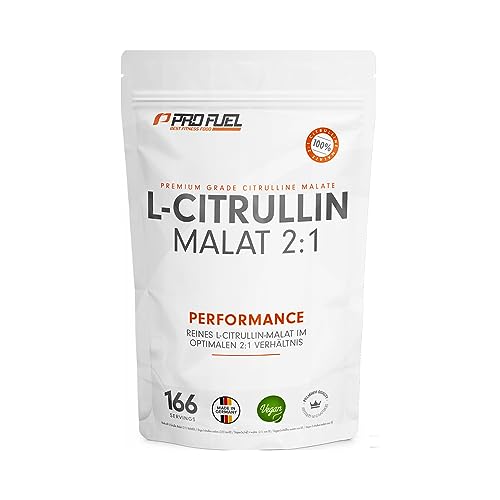 L-Citrullin-Malat - 500g Pulver mit 3000 mg L-Citrullin-Malat 2:1 pro Portion - Vorratspack für 166 Anwendungen - ohne Zusatzstoffe - laborgeprüft mit Zertifikat