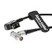 Flexible Thin Red Epic Scarlet Power Cable D Tap to Right Angle 1B 6 pin Female
