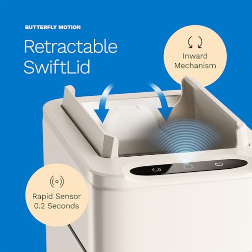 Image of hOmeLabs 2.4 Gallon Touchless Sensor Trash Can White