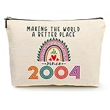 Suemetic 22nd Birthday Gifts for Her Makeup Bags, 2004 Happy 22nd Birthday Decorations for Women Her, 22 Year Old Gifts Ideas for Daughter, Sister, BFF, Female, Teenage Girls, Cosmetic Travel Pouch